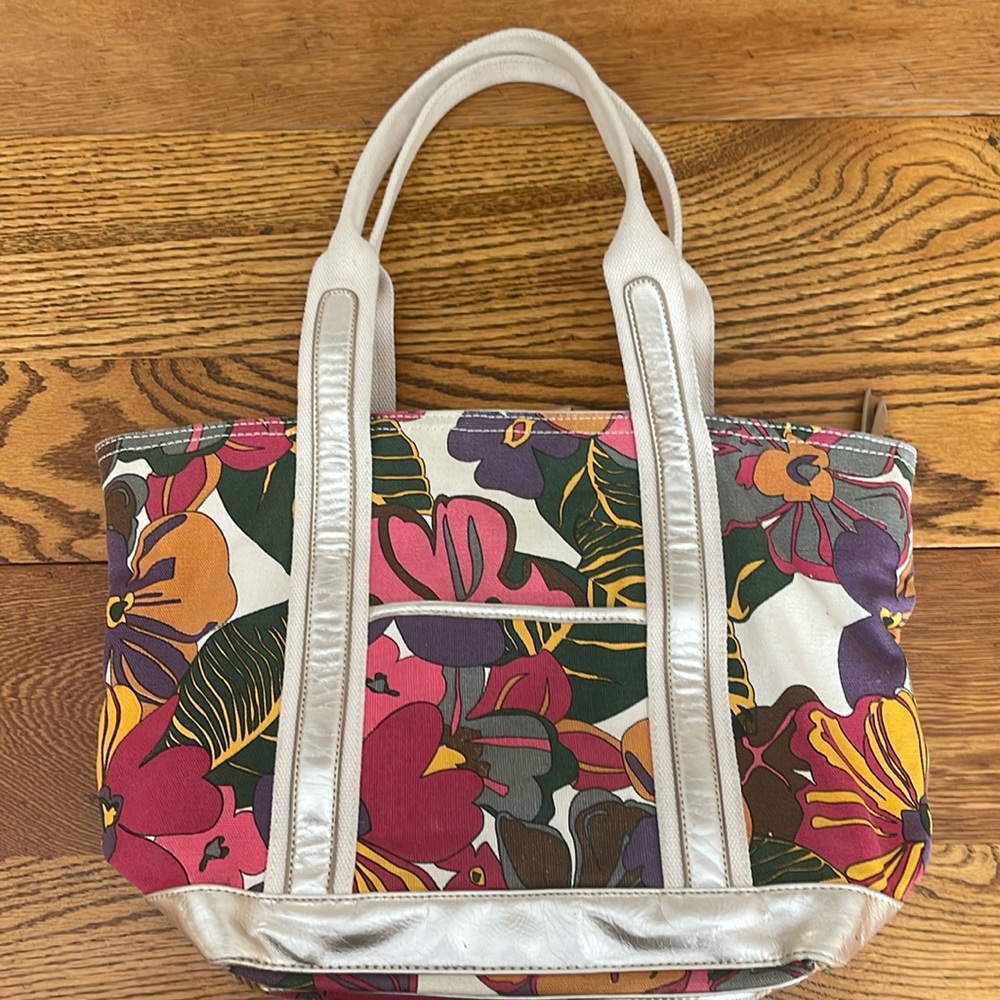 Floral Purse Tote Bag Multicolored Carlos Santana